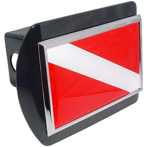 Dive Flag Metal Hitch Covers Black Hitch Cover